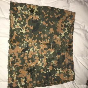 camouflage high wasted skirt